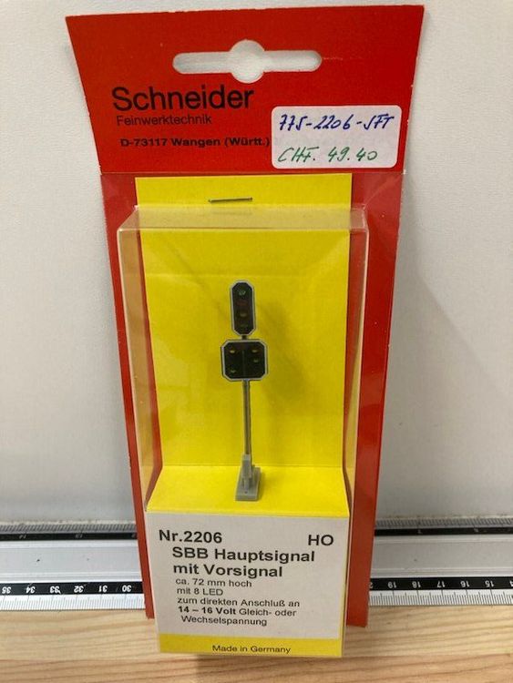 Schneider H0 2206 SBB Hauptsignal Mit Vorsignal Kaufen Auf Ricardo