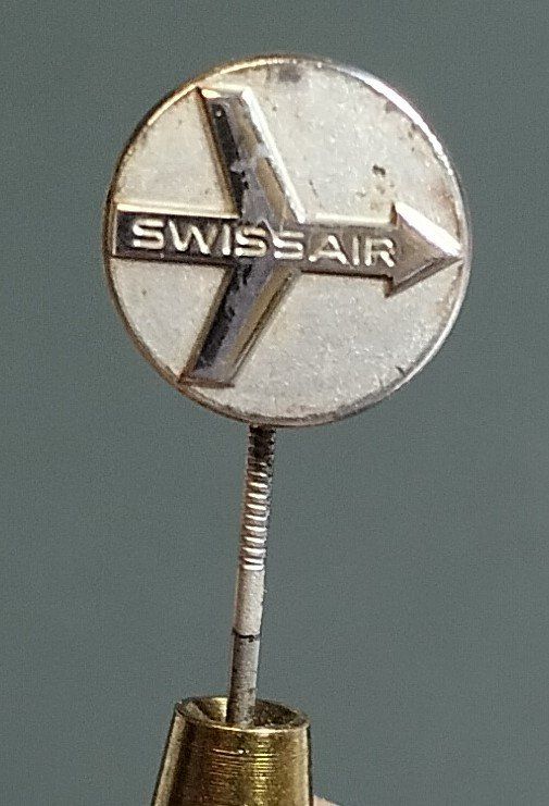 Swissair Anstecknadel Rund Silbrig Mit Flugzeug Kaufen Auf Ricardo