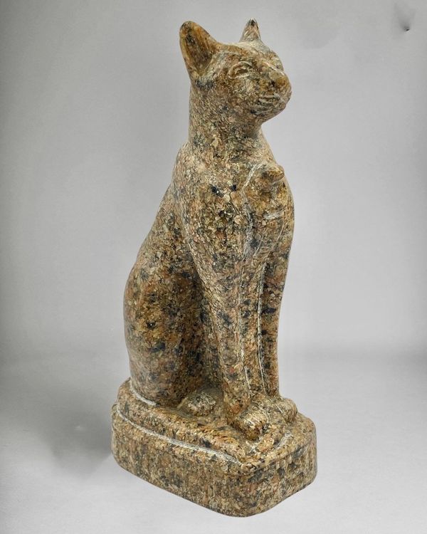 Statue de chat déesse égyptienne Bastet Granit sculptée Kaufen auf