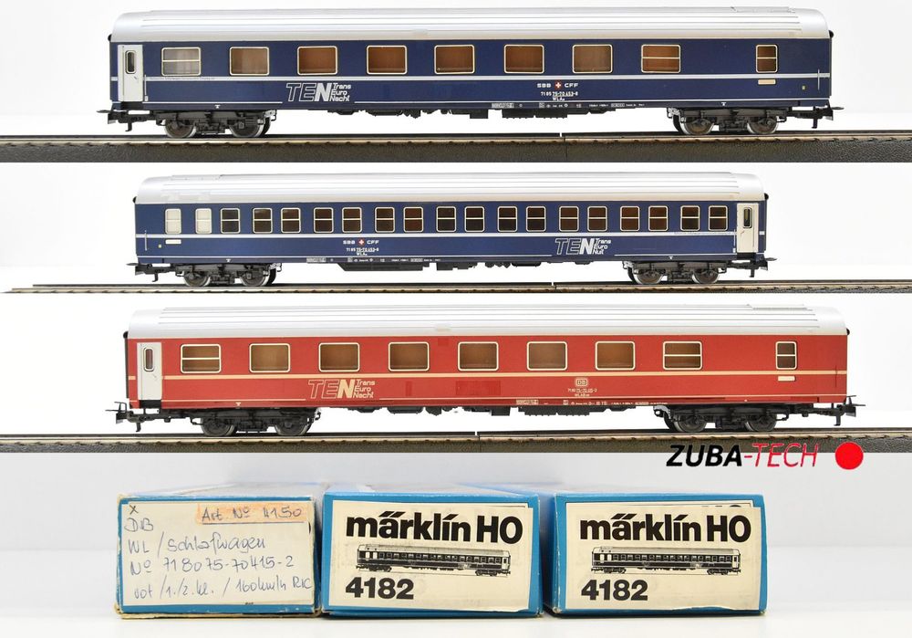 Märklin 3x Schlafwagen SBB DB H0 WS mit OVP Kaufen auf Ricardo