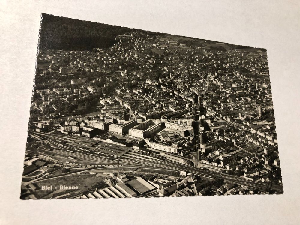 Biel Bienne Flug Foto Schait Bahnhof U Umgebung Kaufen Auf Ricardo