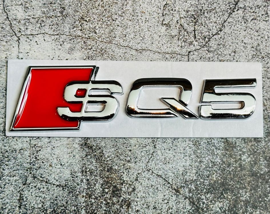 Audi Sq Emblem Schriftzug Logo Aus Metall Neu In Rot Chrom Kaufen