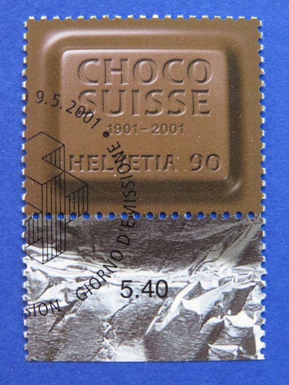 Sonderm Choco Suisse 2001 Offizieller ET Stempel BERN Kaufen Auf