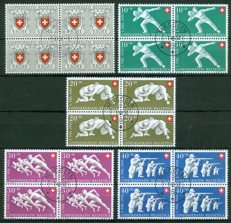 1950 Schweiz Pro Patria Viererblocks Kaufen Auf Ricardo