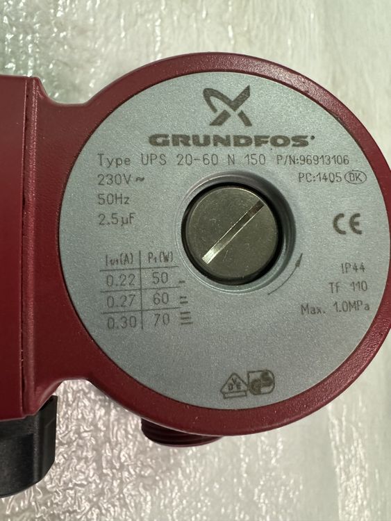 Grundfos UPS 20 60 N 150 Zirkulationspumpe für Trinkwasse Kaufen