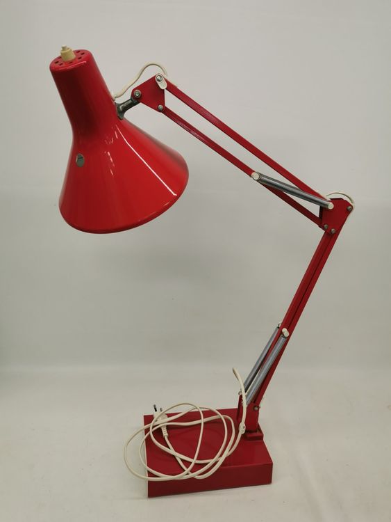 Vintage Tischlampe Architekten Lampe Rot Swiss Made Er Kaufen Auf