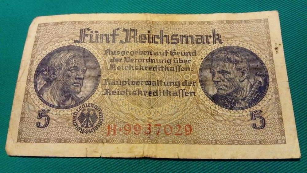 FÜNF Deutsche Reichsmark Kaufen auf Ricardo