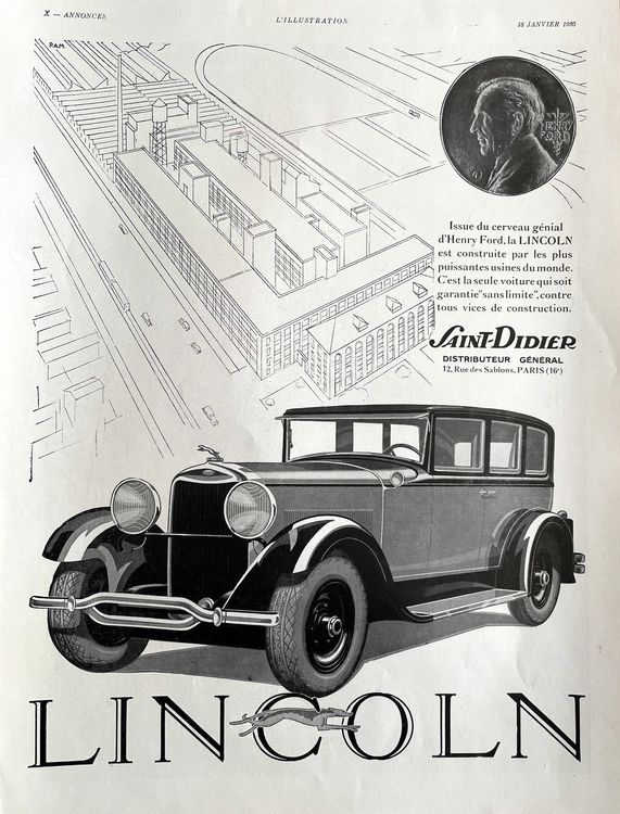 Lincoln Cars Alte Werbung Ancienne Publicit Kaufen Auf Ricardo