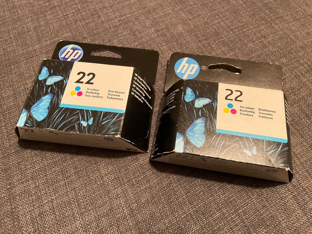 2 X HP 22 DRUCKER PATRONE TRI COLOUR OVP DREIFARBIG 2024 Kaufen