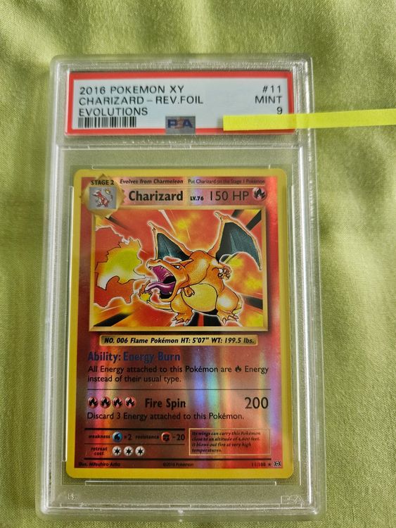 Pokemon Charizard Reverse Holo Evolutions PSA 9 Kaufen Auf