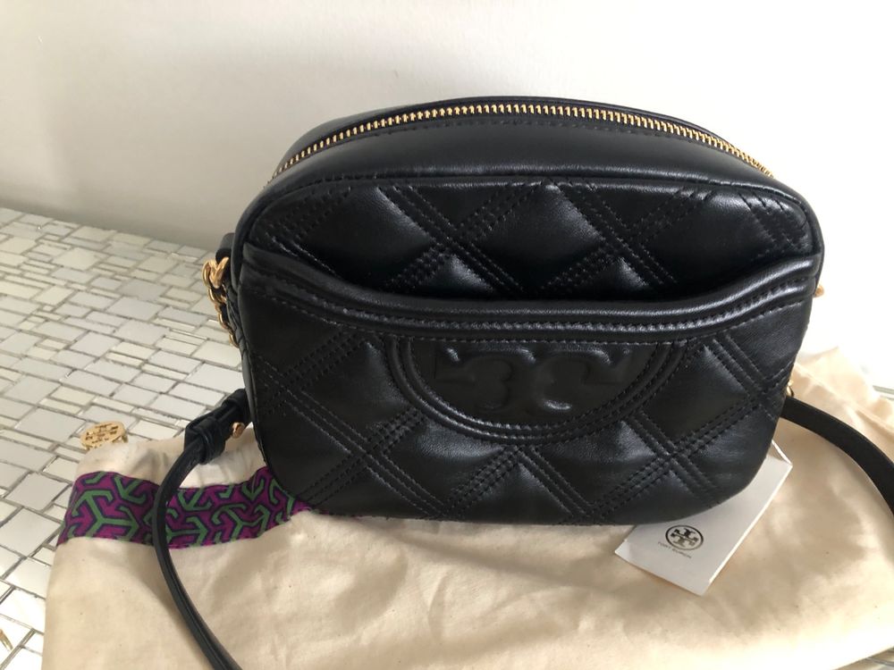 Tory Burch Fleming Soft Camera Bag Schwarz Neu Mit Etikett Kaufen