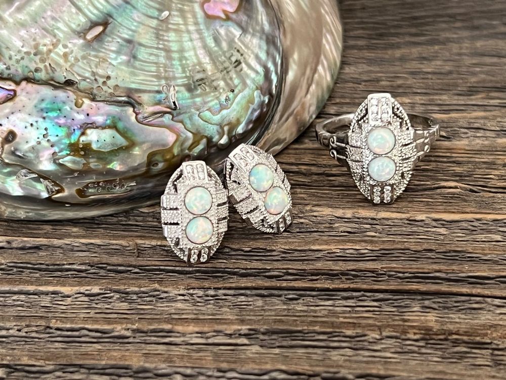 Ohrstecker Stil Der 1920er Jahre Art Deco In Silber M Opal Kaufen