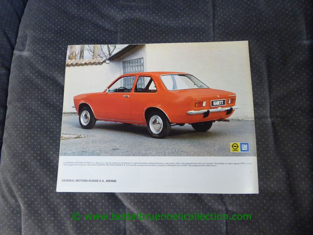 Opel Kadett C Special 1974 01 Prospekt Italienisch GM Biel Kaufen Auf