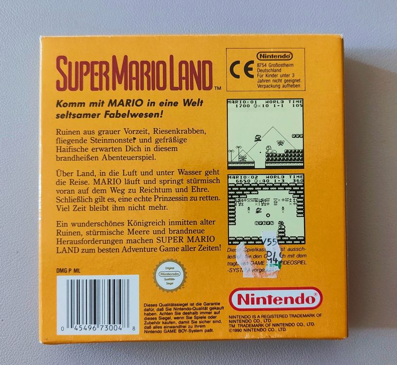 Super Mario Land Nintendo Gameboy OVP TOP Zustand Sammler Kaufen