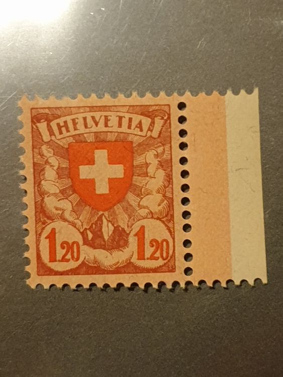 Un timbre suisse le 164 avec défaut du E de HELVETIA Kaufen auf