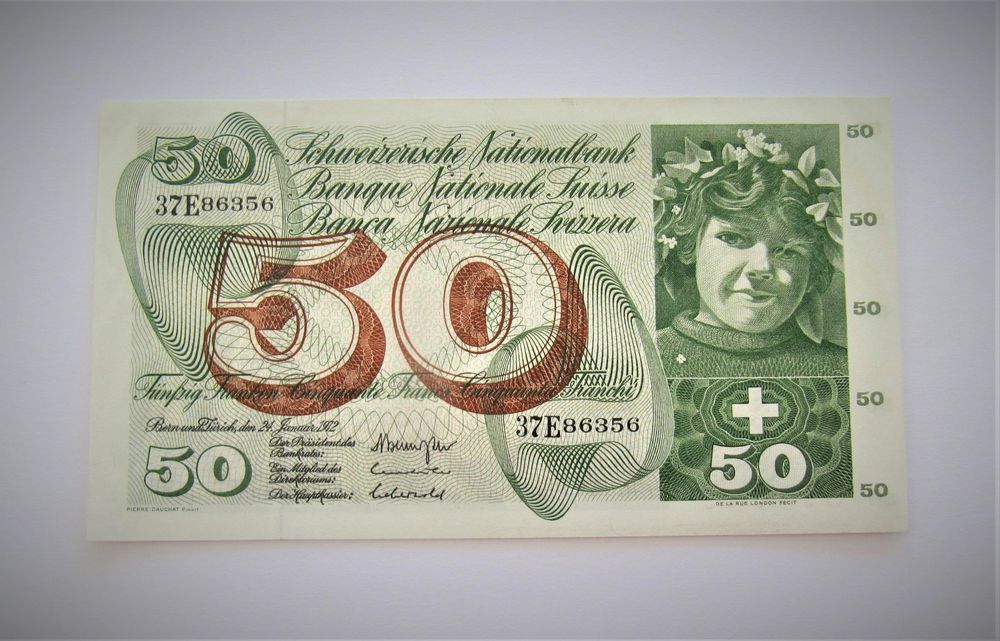 Banknote 50 Franken 1972 Bankfrisch Kaufen Auf Ricardo