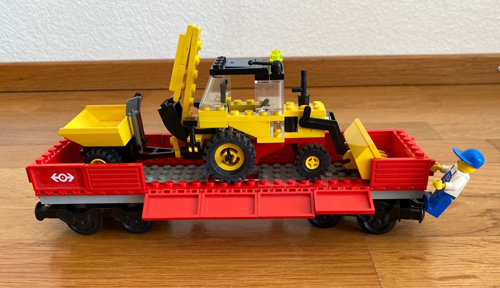 Lego Eisenbahn Offener G Terwagen Mit Grabenbagger Kaufen Auf