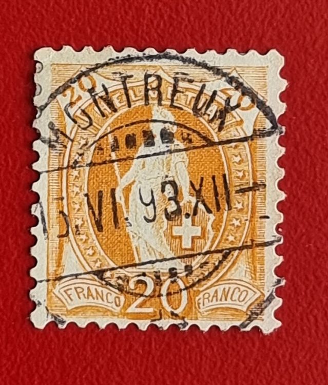 STEHENDE HELVETIA 66C VOLLSTEMPEL MONTREUX 1893 Kaufen Auf Ricardo