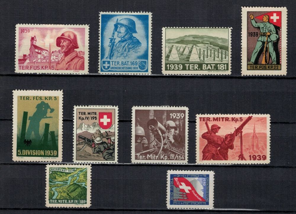 Lot de 10 timbres militaires suisses non oblitérés Kaufen auf Ricardo