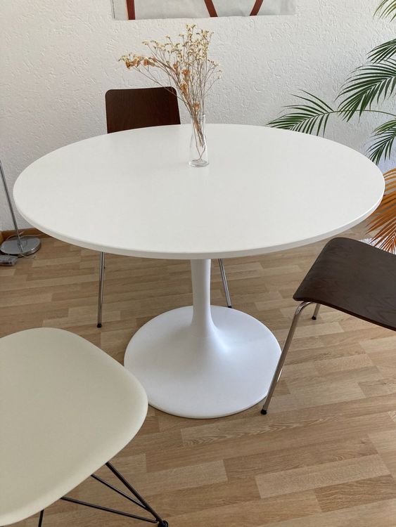 Ikea Docksta Tisch Rund Weiss Kaufen Auf Ricardo