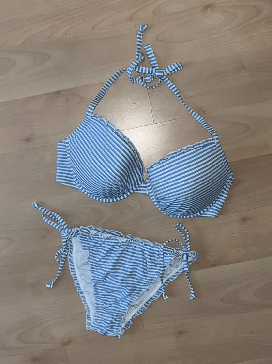 H M Bikini Set Blau Weiss Gestreift Kaufen Auf Ricardo