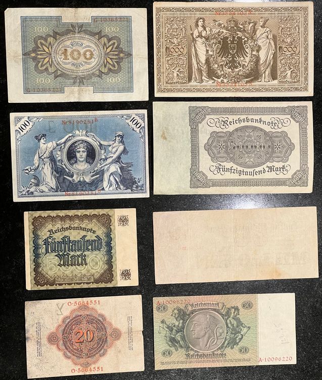 Banknoten Reichsmark 8 Stk Kaufen Auf Ricardo