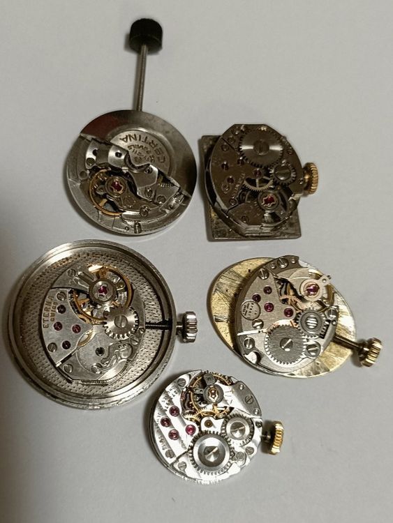 Lot 5x Mech Aut Uhrwerke Longines Certina Tissot Acheter