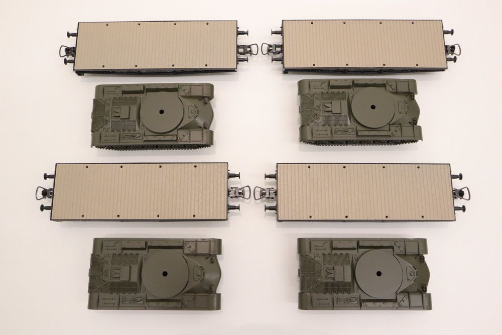 Roco 4 X 858 DB Schwerlastwagen Beladen Mit Panzer DC H0 Kaufen Auf