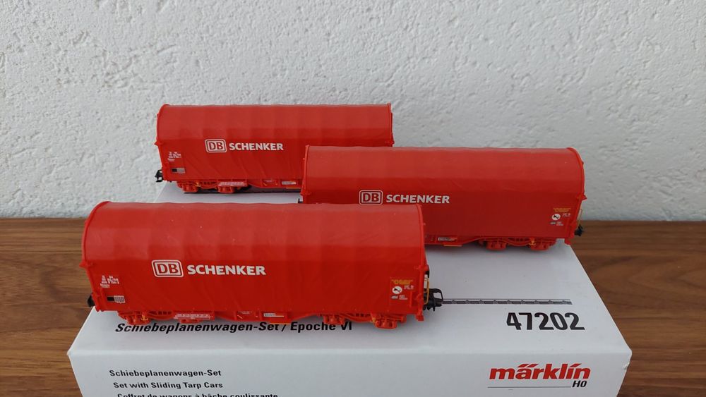 AC 47202 Märklin Schiebeplanwagen Set DB Schenker Kaufen auf Ricardo