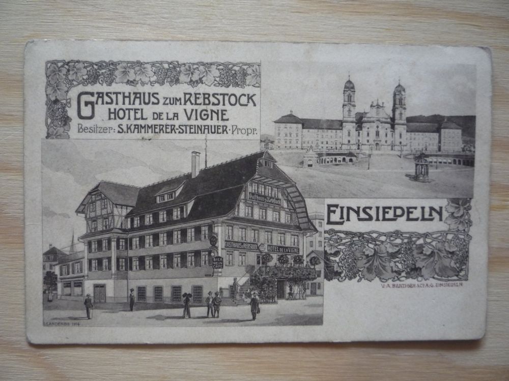 Einsiedeln Gasthaus Zum Rebstock S W Litho Kaufen Auf Ricardo