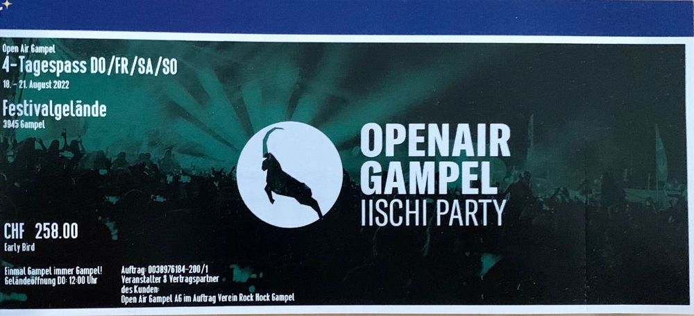 Open Air Gampel 4 Tagespass Kaufen Auf Ricardo