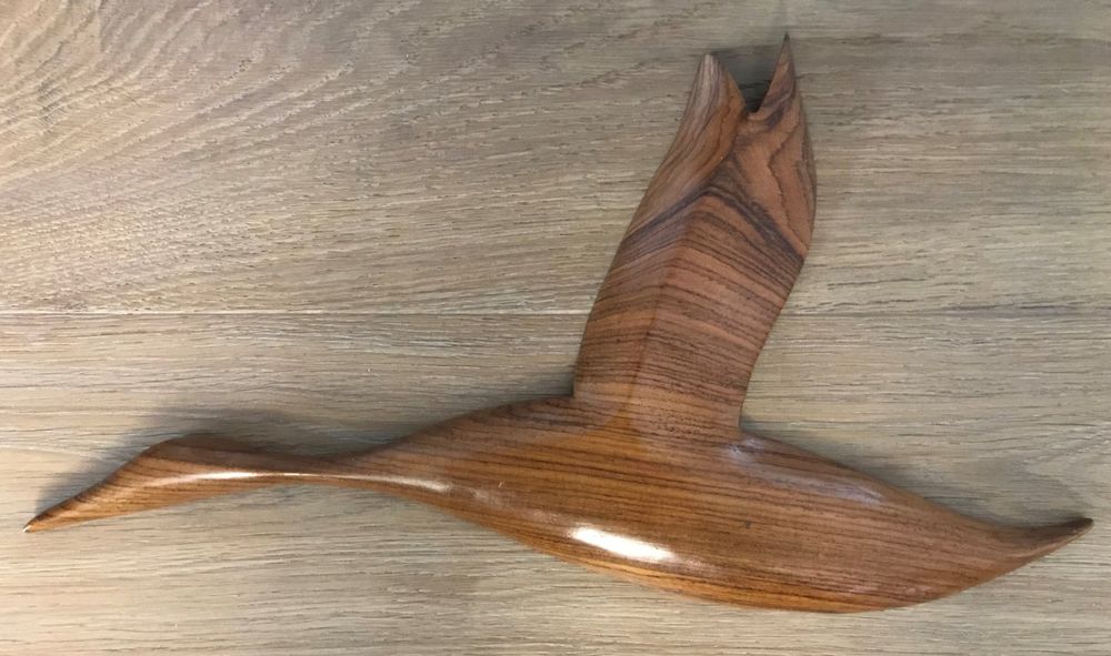 Fliegender Reiher Kranich Holzfigur Wandbild 45 Cm Vintage Kaufen Auf