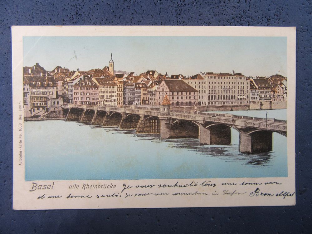 AK BASEL ALTE RHEINBRÜCKE 1902 Kaufen auf Ricardo