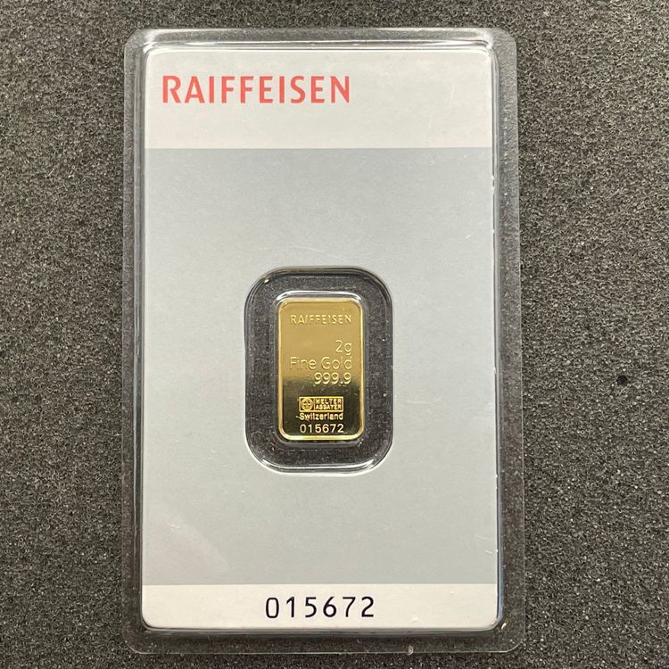 2 Gramm Gold Barren Raiffeisen Bank Ovp Kaufen Auf Ricardo