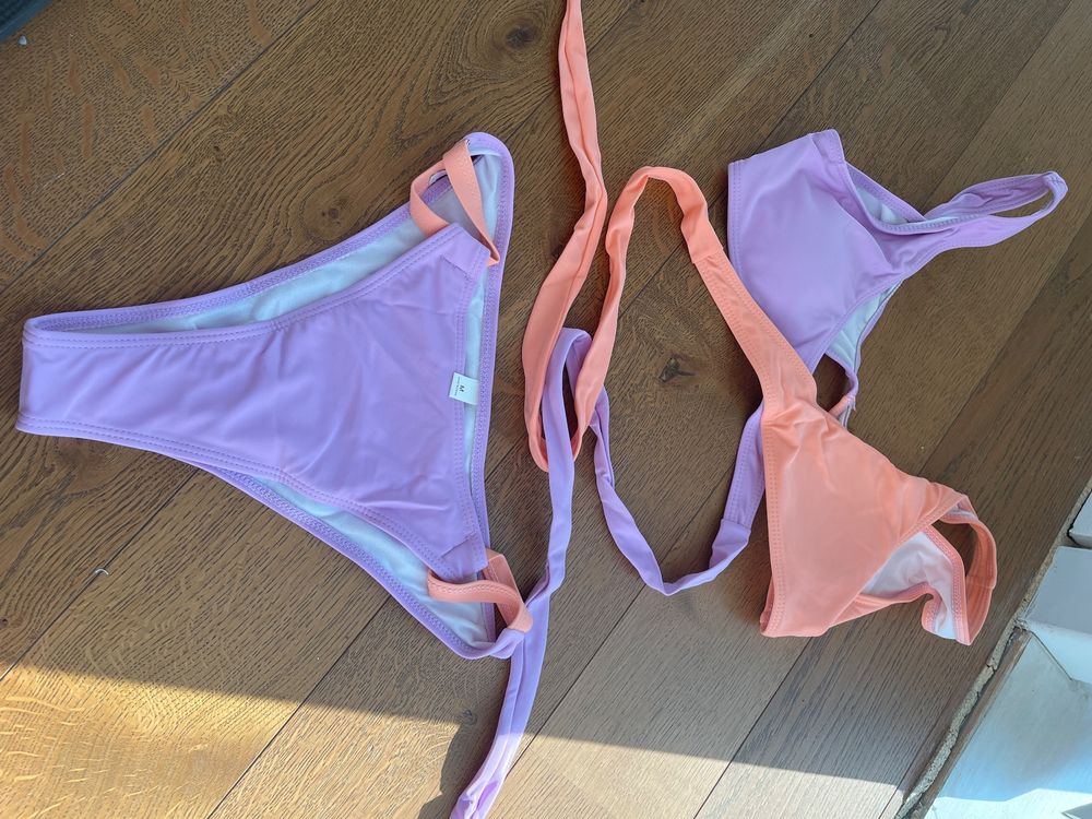 Wundersch Nes Wickel Bikini Orange Violett Gr M Kaufen Auf Ricardo