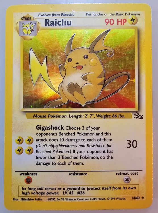 Pokemon Karte Raichu Holo Kaufen Auf Ricardo