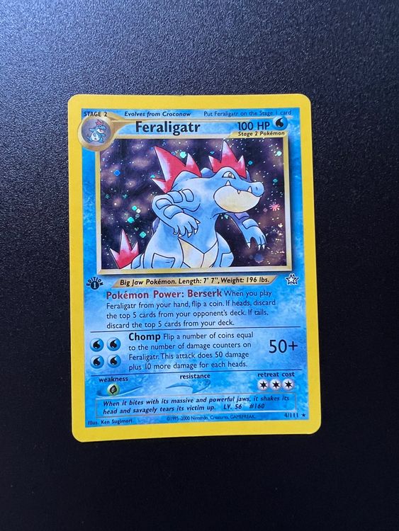 1x POKEMON FERALIGATR HOLO 1ST EDITION NEO GENESIS CARD ENG Kaufen