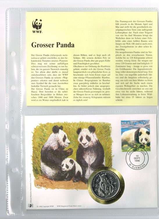 Grosser Panda Wwf M Nzbrief Mit Beschreibung Kaufen Auf Ricardo