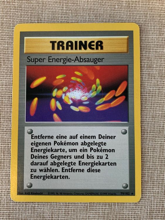 Pokemon Super Energie Absauger Rare Base Set Deutsch Kaufen