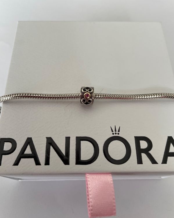 Original Pandora Charm Bicolor K Gold Clip Saphiren Pink Kaufen