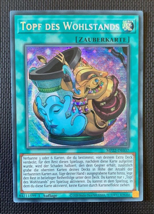 Yu Gi Oh Topf Des Wohlstands Prismatic Secret Rare Kaufen Auf Ricardo