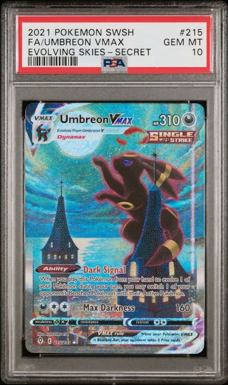 Umbreon Vmax Alt Art PSA 10 Pokemon Evolving Skies 215 203 Kaufen Auf