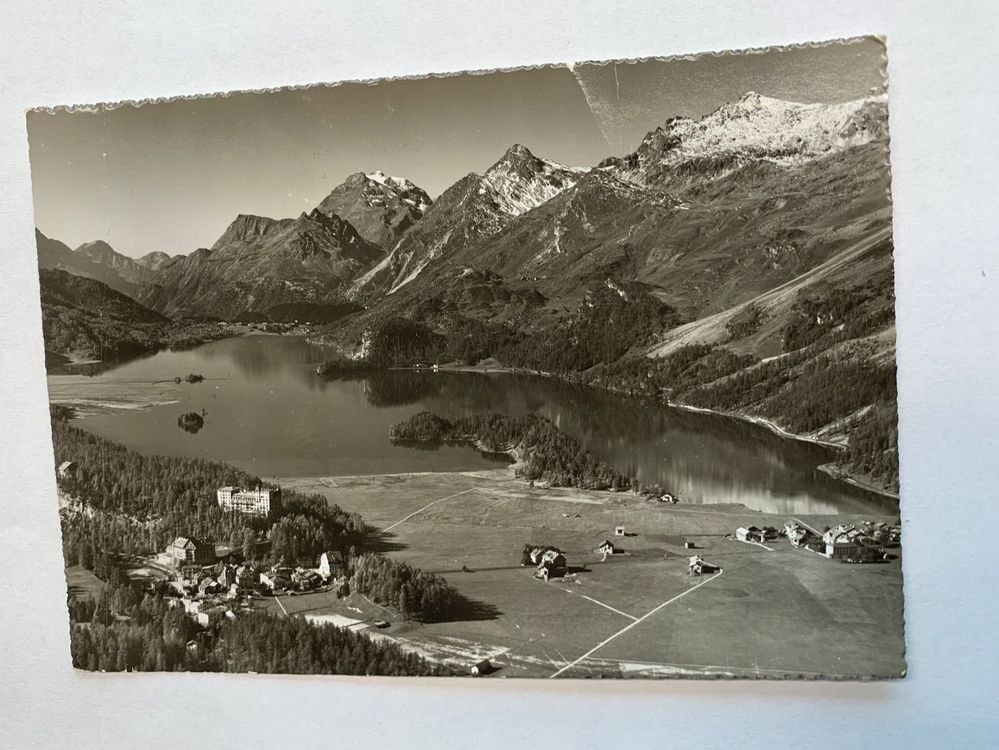 SILS Im Engadin SWISSAIR Flugaufnahme Mit Piz Duan 1956 Kaufen