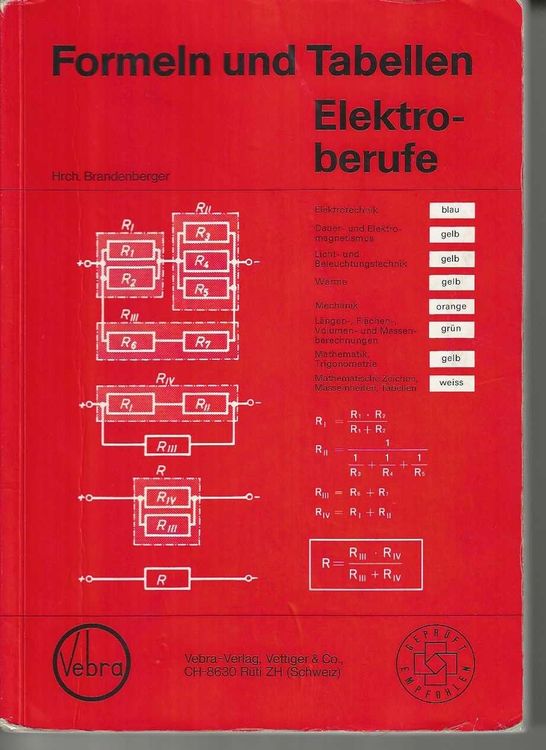 Formeln Und Tabellen Elektroberufe Kaufen Auf Ricardo