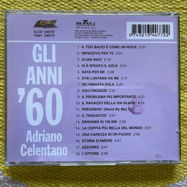 ADRIANO CELENTANO BEST OF GLI ANNI 60 Kaufen Auf Ricardo