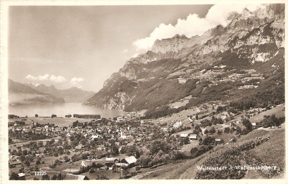 Walenstadt SG Wallenstadt Flugaufnahme Nr 12225 1956 Kaufen Auf Ricardo