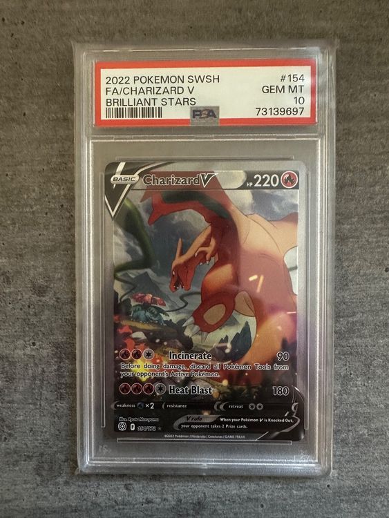 Charizard Glurak V Gem Mint Psa Brilliant Stars Kaufen