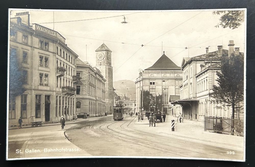 Fotokarte St Gallen Bahnhofstrasse Mit Strassenbahn Kaufen Auf Ricardo