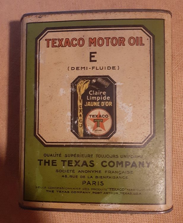 Oeldose TEXACO Motor Oil 2 Liter Bidon Huile Oil Can Kaufen Auf Ricardo