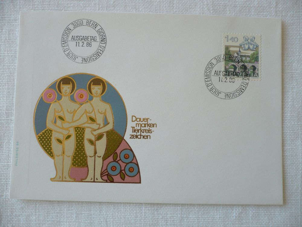 1986 FDC Tierkreiszeichen Zwillinge SBK 683 Kaufen Auf Ricardo